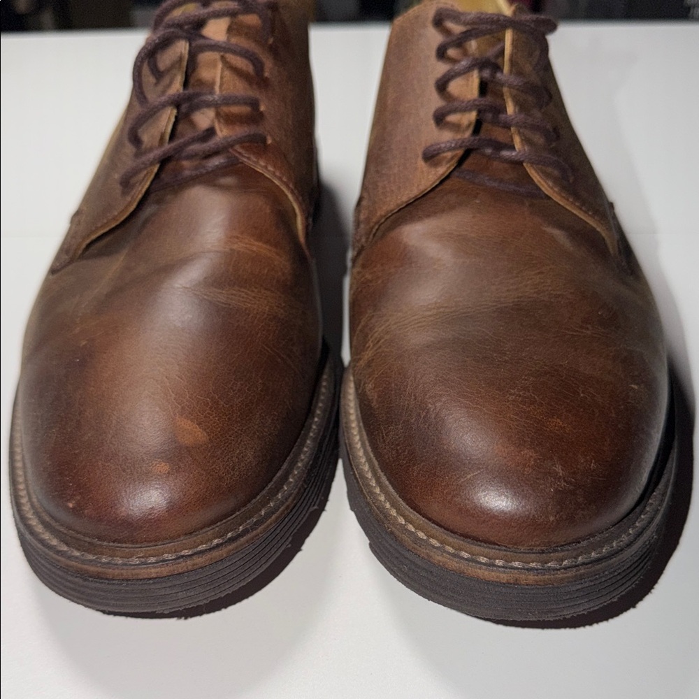 Martin Dingman Like New Men’s Brown Leather Derby Shoes Style 300380 Sz 9 1/2M - Picture 6 of 10